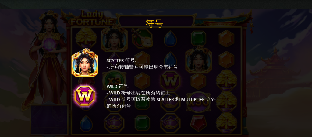 天宮聖女老虎機符號