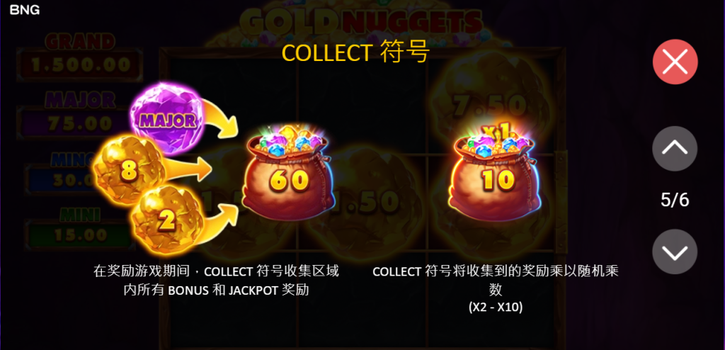 爆金礦坑老虎機-Collect符號