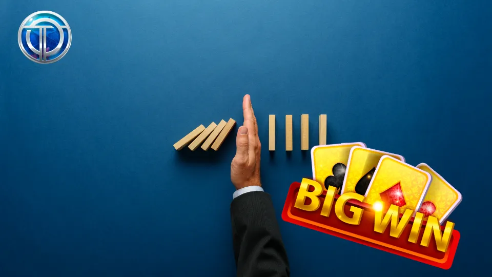 風控阻擋風險行為的示意圖，畫面顯示 BIG WIN 與平台保護概念